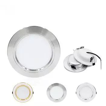 Светодиодный потолочный светильник AC110V 220V Ультратонкий 5W 9W 12W 15W 18W DC12V 24V Светодиодный потолочный светильник Встраиваемые точечные светильники Круглый светодиодный панельный светильник DC12V 5W&Cold White