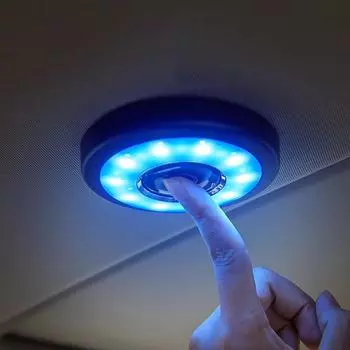 Светодиодный потолочный светильник для автомобиля, двухцветный, USB-перезаряжаемый, ночной свет Iceblue White