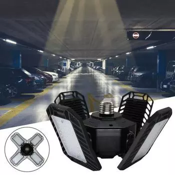 Светодиодный потолочный светильник для гаража, складной, деформируемый, 60 Вт, супер яркий, водонепроницаемый, энергосберегающий, склад, парковка, подвал, лампа
