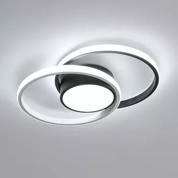 Светодиодный потолочный светильник для комнаты 42 Вт, 4000 лм, круглый современный потолочный светильник для спальни, гостиной и кухни, диаметр 40 см, холодный белый, 6500 К