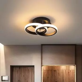 Светодиодный потолочный светильник для коридора, балкона, черно-белый, внутреннее потолочное освещение для спальни, гостиной, 220 В