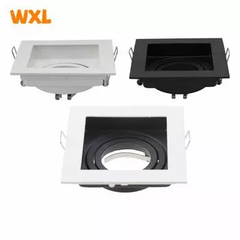 Светодиодный потолочный светильник для ламп GU10 Монтажные рамки Встраиваемый потолок Светодиодное точечное освещение Спальня Кухня Крытый светодиодный светильник вниз чёрный