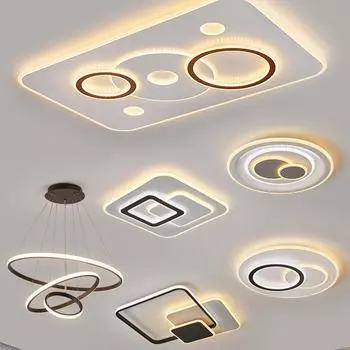Светодиодный потолочный светильник для спальни, гостиной, современный, простой, бытовое освещение, акриловый потолочный светильник, украшение Tricolor light
