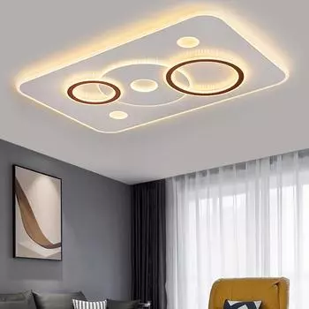 Светодиодный потолочный светильник для спальни, гостиной, современный, простой, бытовое освещение, акриловый потолочный светильник, украшение Tricolor light