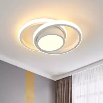 Светодиодный потолочный светильник, круглый акриловый светильник, встраиваемое освещение, 28 см, спальня, гостиная, кухня, коридор
