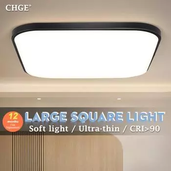 Светодиодный потолочный светильник Lustre Panel Бытовая техника Кухня Спальня Puls Square Fixture Гостиная Люстра Лампы Потолочные Современные 30W 3-color Black&3000K-6500K белый