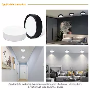 Светодиодный потолочный светильник переменного тока 220 В, 9 Вт, 12 Вт, 15 Вт, 18 Вт, круглый точечный светильник для поверхностного монтажа, толстый алюминиевый светильник, светильник для спальни, кухни, внутренний светильник Cool White