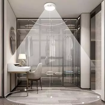 Светодиодный потолочный светильник с дистанционным управлением, функция памяти с регулируемой яркостью, питание от аккумулятора, перезаряжаемый USB-датчик движения, светильник для внутреннего шкафа