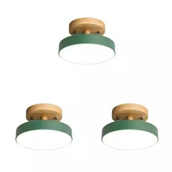 Светодиодный потолочный светильник с простой установкой и регулировкой яркости для коридора (зеленый)