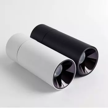 Светодиодный потолочный светильник с регулируемой яркостью, 110 В, 220 В, вращающийся на 360 °, складной, алюминиевый, CRI97, вращающийся, точечный светильник 9W&Warm White чёрный