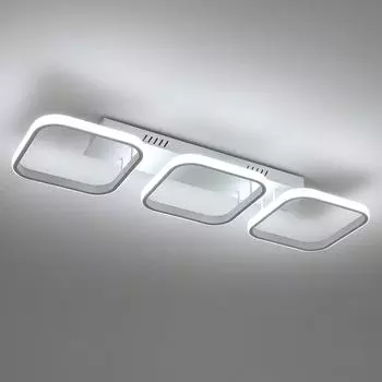 Светодиодный потолочный светильник SENQIU, простая геометрическая лампа, креативная металлическая квадратная лампа для гостиной, спальни, столовой