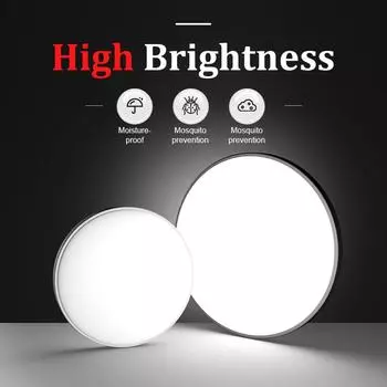 Светодиодный потолочный светильник, современный потолочный светильник IP65, водонепроницаемый круглый, 30/18 Вт, внутреннее освещение для ванной комнаты, гостиной, кухни, балкона, 220 В Warm White