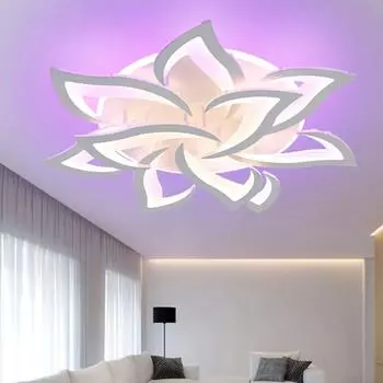 Светодиодный потолочный светильник Современный стиль Потолок Прихожая Балкон Спальня Гостиная Домашнее Внутреннее Освещение Столовая Освещение Офис Люстра APP With RC Dimmable