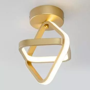 Светодиодный потолочный светильник, Светодиодный потолочный светильник для современной гостиной, Светильники для прихожей, диаметр 22 СМ(Золото)