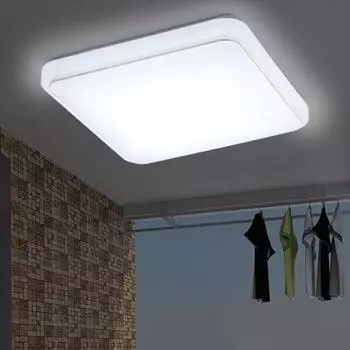 Светодиодный потолочный светильник Высокая яркость Не бликующий Защита глаз Простой стиль Простая установка Современный квадратный светодиодный потолочный светильник Осветительное приспособление White Light. серебряный