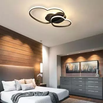 Светодиодный потолочный светильник в форме сердца из алюминия для офиса, спальни, гостиной