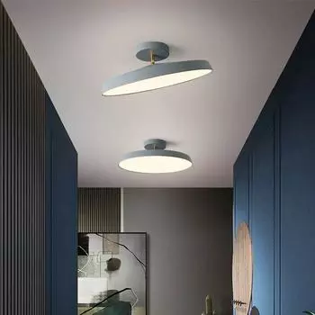 Светодиодный потолочный светильник в скандинавском минималистском стиле для спальни, белый/черный, с регулируемой яркостью, кухонная лампа, люстра, прикроватная тумбочка для спальни, современный потолок Changeable light&30cm чёрный