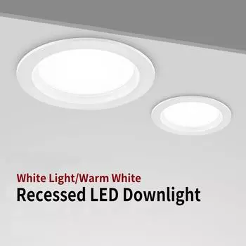 Светодиодный потолочный светильник, встраиваемый потолочный светильник, холодный, теплый белый, прожектор переменного тока 180-265 В, светодиодные светильники для внутреннего освещения для кухни, гостиной, спальни