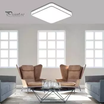 Светодиодный потолочный светильник, высокая яркость, без мерцания, защита глаз, простой стиль, современный квадратный потолочный светильник, светильник 40*40cm