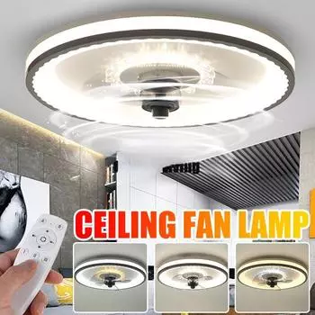 Светодиодный потолочный вентилятор с регулируемой яркостью 72 Вт, вентилятор с дистанционным управлением и подсветкой, светодиодная лампа воздушного охлаждения с регулируемой скоростью ветра