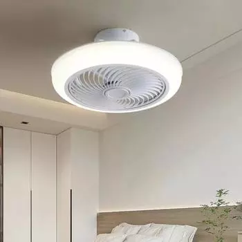 Светодиодный потолочный вентилятор с сильным ветром, бесшумный, интеллектуальный пульт дистанционного управления, приложение, вентилятор, светильник, украшение для гостиной, спальни, потолочный вентилятор AC110V белый