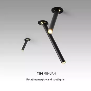 Светодиодный потолочный встраиваемый точечный светильник с углом поворота 5 Вт, потолочный светильник для внутреннего выставочного зала, кухни, спальни, телевизора, фонового освещения Warm White