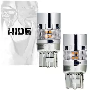 Светодиодный поворотный сигнальный клапан HIDya T20 Pinch, высокое сопротивление, предотвращение вспышек, компенсатор, 12 В, янтарный, 1000 лм, набор из 2 встроенных ламп янтарь