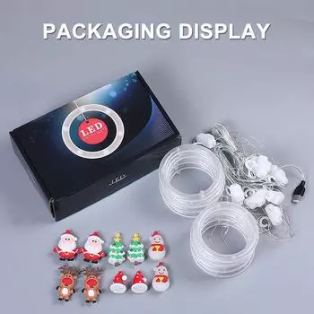 Светодиодный праздничный светильник, рождественское украшение, лампа, гирлянда, новогодний декор, гирлянды, украшения Санта-Клауса, аксессуары для домашнего декора USB Plug теплый белый