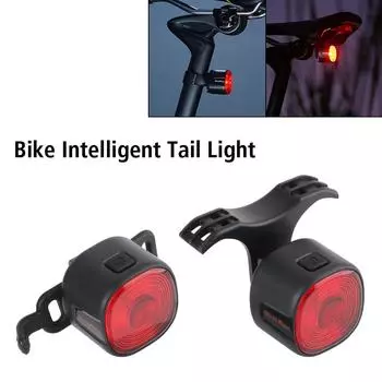 Светодиодный предупреждающий фонарь высокой яркости, светодиодный задний фонарь для велосипеда, зарядка через USB, задний фонарь для велосипеда, интеллектуальный тормозной фонарь для велосипеда, водонепроницаемый, 6 режимов освещения WT09S