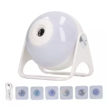 Светодиодный проекционный светильник Full Star с высокой четкостью, регулируемым фокусом, Bluetooth-музыкальным ночником