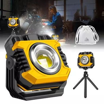 Светодиодный прожектор Newby, перезаряжаемый COB-светильник, рабочий свет, высокая яркость, 5000 люмен, практичное освещение, от 7 до 100 ч, плавный режим SOS, красный мигающий, 7000 мАч