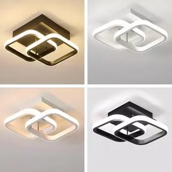 Светодиодный прямоугольный современный потолочный светильник Белый акриловый потолочный светильник Потолочный светильник для прохода для спальни, гостиной, кухни, прихожей для комнаты