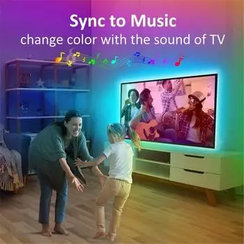 Светодиодный пульт дистанционного управления RGB 5050 для спальни с изменением цвета, комплект гибких световых лент 1M