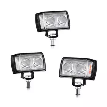 Светодиодный рабочий фонарь 60W 6000LM 6000K/3000K высокой яркости с двумя линзами для вождения противотуманных фар для внедорожных грузовиков 1pcs чёрный