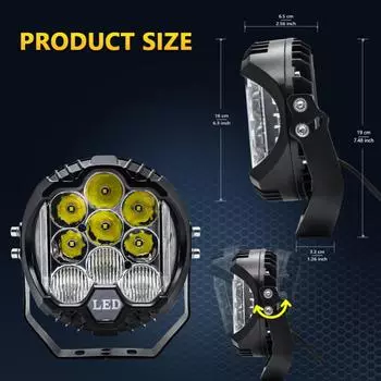 Светодиодный рабочий фонарь, практичный, водонепроницаемый, 6000k, алюминиевый сплав, автомобильные принадлежности, рабочий фонарь, сверхъяркий, универсальный, 5/7 дюймов, автомобильные аксессуары