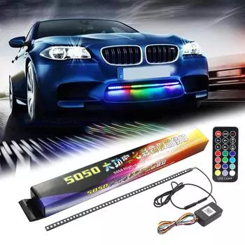Светодиодный RGB-сканер Rider, осветительные полосы, 22 дюйма, внешняя отделка автомобиля, последовательная светодиодная панель с дистанционным управлением B