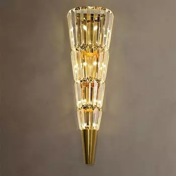 Светодиодный роскошный хрустальный настенный светильник в скандинавском стиле, современный настенный светильник, освещение гостиной и спальни отеля, внутреннее художественное оформление комнаты Warm White (2700-3500K)