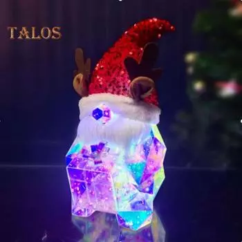 Светодиодный рождественский ночник 3D Санта-Клаус Снеговик Светильник Декор Ручной Работы Настольная Лампа для Рождества Свадьбы Дня Рождения Вечеринки Snowman