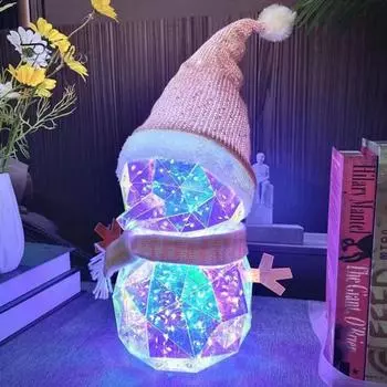 Светодиодный рождественский ночник 3D Санта-Клаус Снеговик Светильник Декор Ручной Работы Настольная Лампа для Рождества Свадьбы Дня Рождения Вечеринки Snowman