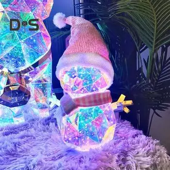 Светодиодный рождественский ночник 3D Санта-Клаус Снеговик Светильник Декор Ручной Работы Настольная Лампа для Рождества Свадьбы Дня Рождения Вечеринки Snowman