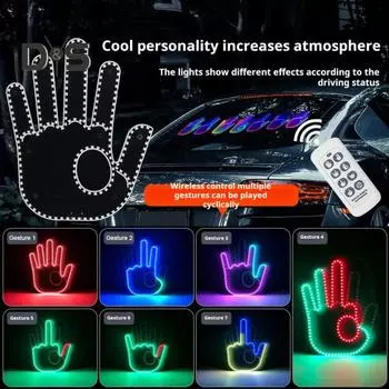 Светодиодный ручной сигнальный фонарь Car Road Mate с дистанционным управлением, простой в установке, забавный автомобильный светодиодный предупреждающий фонарь для окна автомобиля