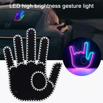 Светодиодный ручной сигнальный фонарь Car Road Mate с дистанционным управлением, простой в установке, забавный автомобильный светодиодный предупреждающий фонарь для окна автомобиля