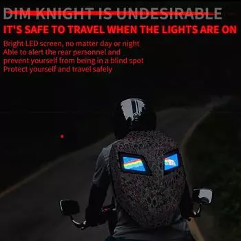 Светодиодный рюкзак для верховой езды, мотоциклетный шлем, водонепроницаемый прочный корпус 3