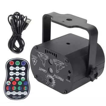Светодиодный сценический светильник 15 Вт Мини RGB Лампа с 60 узорами для бара KTV Club Party Entertainment