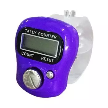 Светодиодный счетчик на палец-кольцо Компактный регулируемый круг с быстрым откликом Легкий простой счетчик операций Домашние поставки фиолетовый