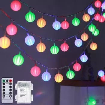 Светодиодный шар на солнечной батарее, вечеринка, фея, уличный ретро-шар, гирлянда, патио, сад 1pc 3m/9.8ft 20LEDs теплый белый