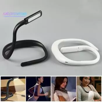 Светодиодный шейный светильник с регулируемой яркостью, без мерцания, неослепляющий, сверхлегкий, с регулируемой цветовой температурой, перезаряжаемый светодиодный шейный светильник, лампа для чтения чёрный