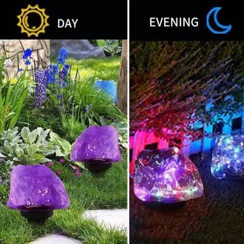 Светодиодный скрытый светильник, простая установка, водонепроницаемый солнечный торшер, двор, сад, заземляющая розетка, индукционный светильник, уличный фонарь для лужайки, уличное освещение ландшафтов фиолетовый