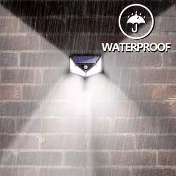 Светодиодный солнечный настенный светильник Солнечное освещение для сада Светодиодные фонари с датчиком движения Уличные фонари Наружное освещение Защищенная вода