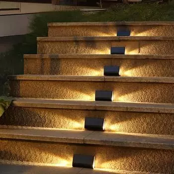 Светодиодный солнечный садовый светильник, наружное освещение, водонепроницаемые солнечные светильники для двора, балкона, стены, ограждения, лестницы, декоративные лампы солнечного света 1pcs lamp